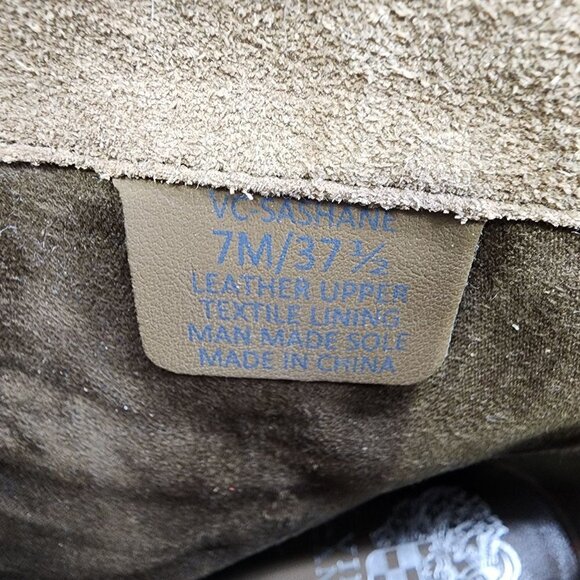 VINCE CAMUTO Sashane Peep-Toe Booties Size 7.5 Suede - Picture 6 of 13